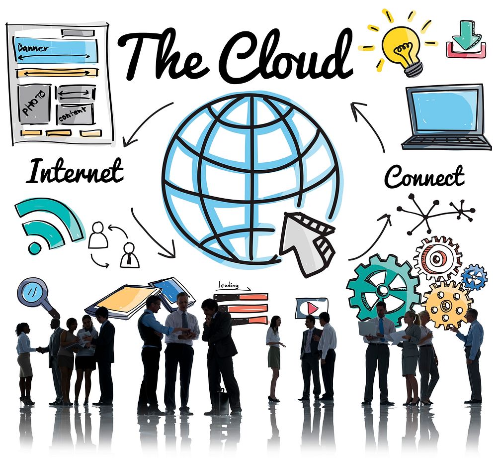 The Cloud Storage Technology Web Online Concept