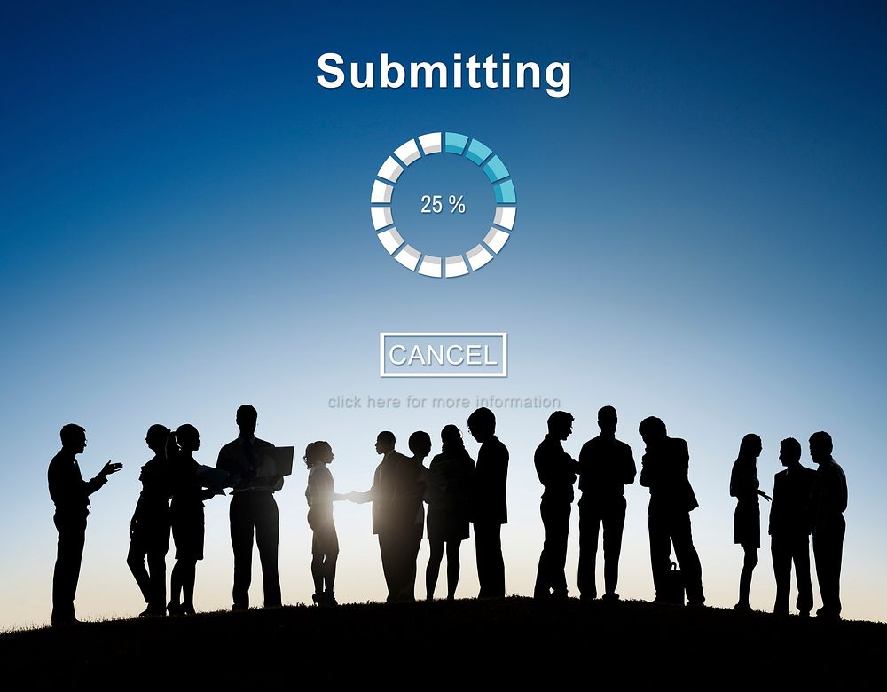 Submitting Online Internet Loading Progress Website Concept