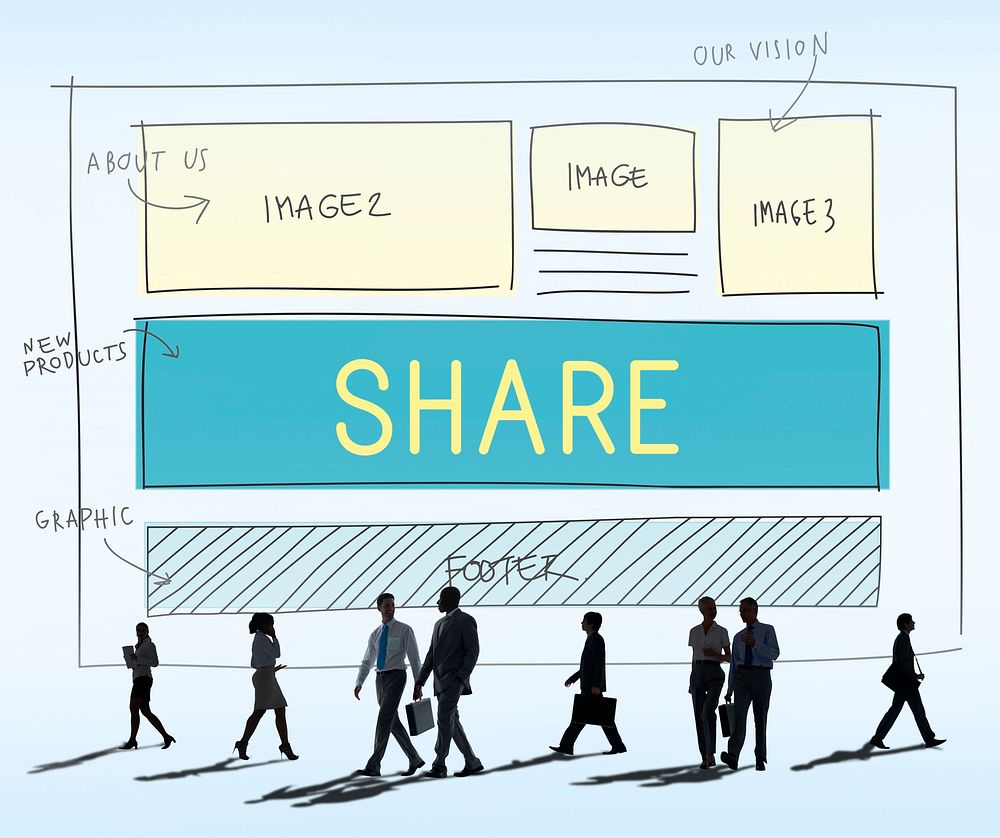 Web Design Layout Share Sharing Concept
