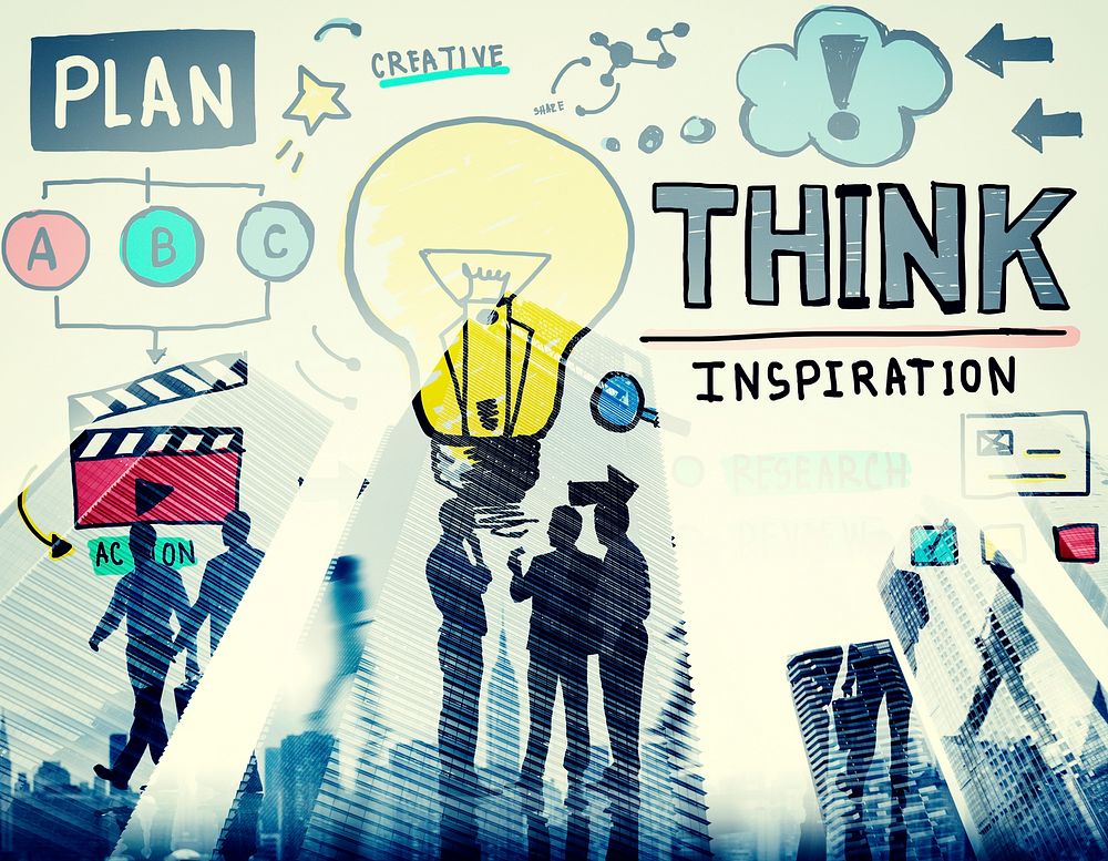 Think Inspiration Knowledge Solution Vision Innovation Concept