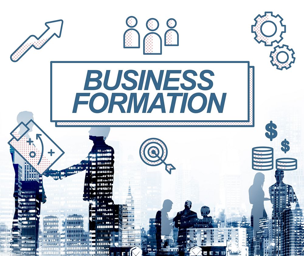 Business Formation Network Target Icons Graphic Concept