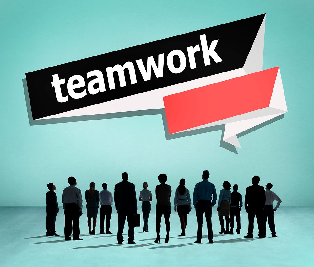 Team Corporate Teamwork Collaboration Assistance Concept