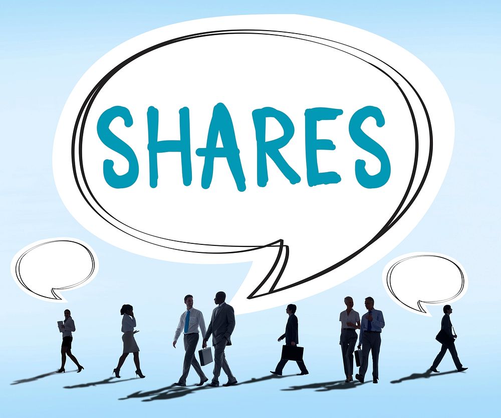 Shares Information Social Media Networking Concept