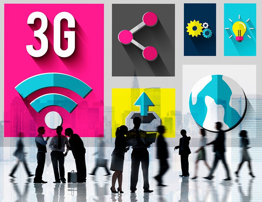 3G Networking Global Communications Connection Concept
