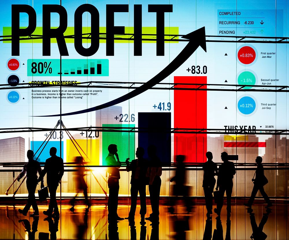 Profit Finance Data Analysis Money Accumulation Concept