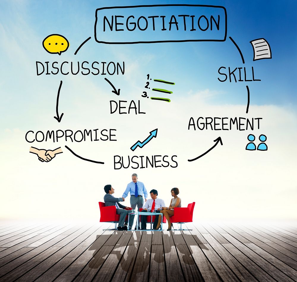 Negotiation Cooperation Discussion Collaboration Contract Concept