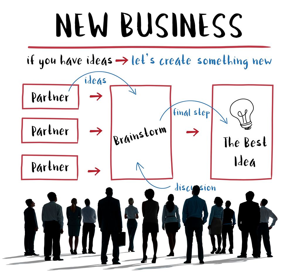 New Business Plan Strategy Diagram Concept