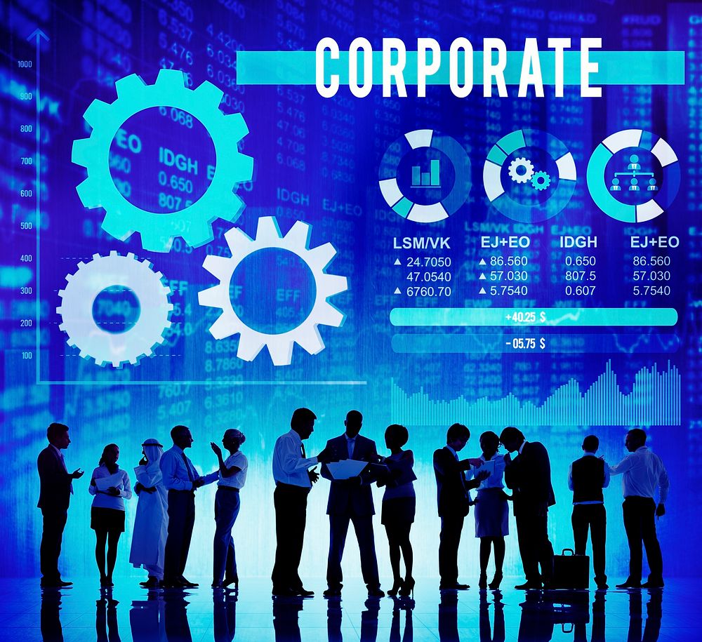 Corporate Leadership Organization Group Goals Concept