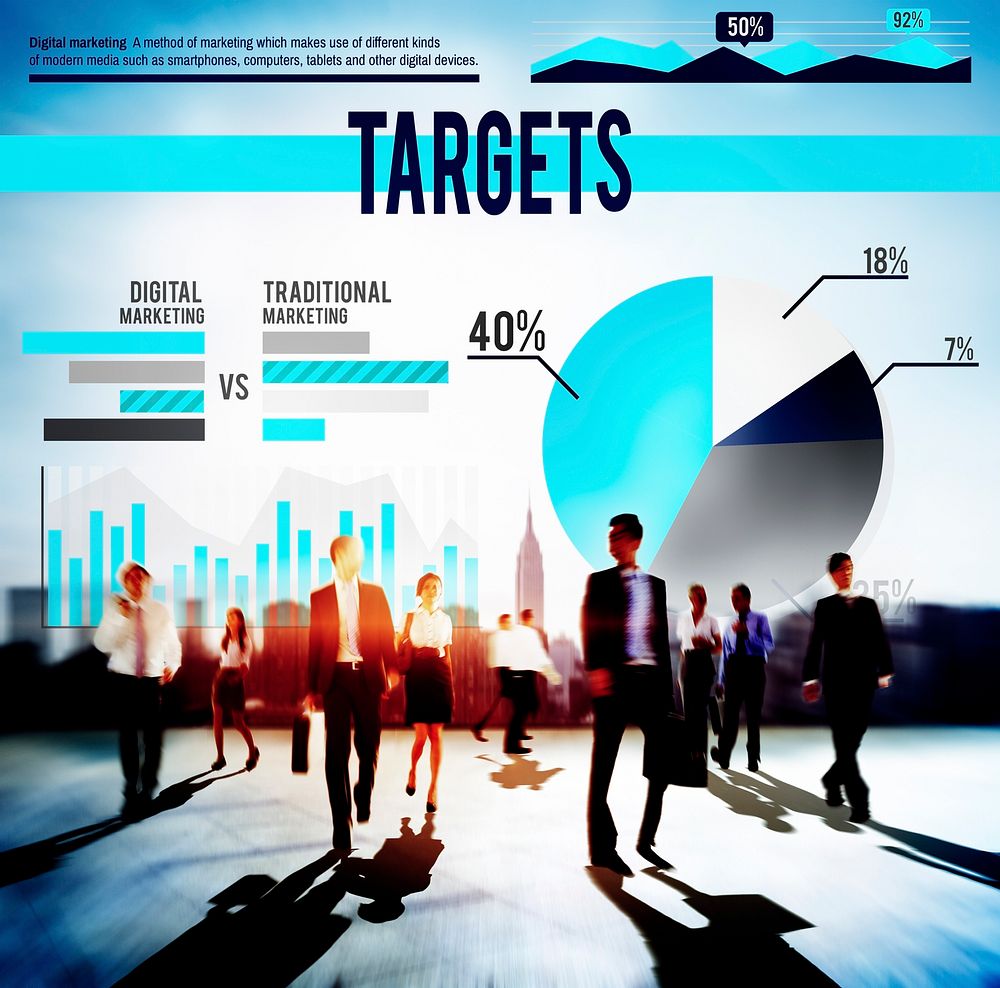 Targets Customer Market Business Marketing Concept