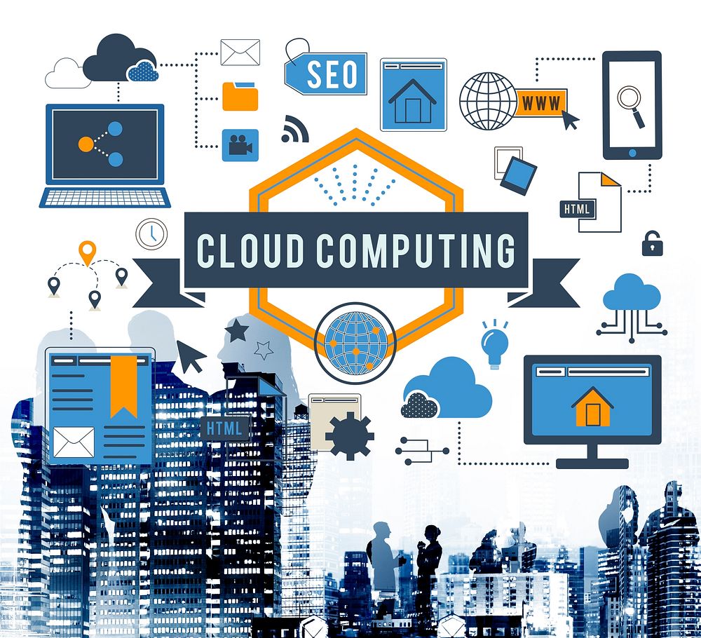 Cloud Computing Data Memory Online Concept