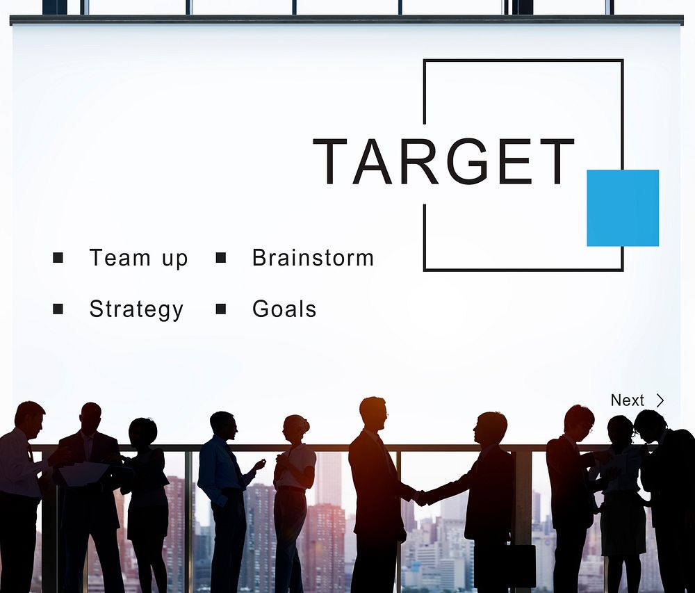 Target Business Startup Strategy Goals Concept