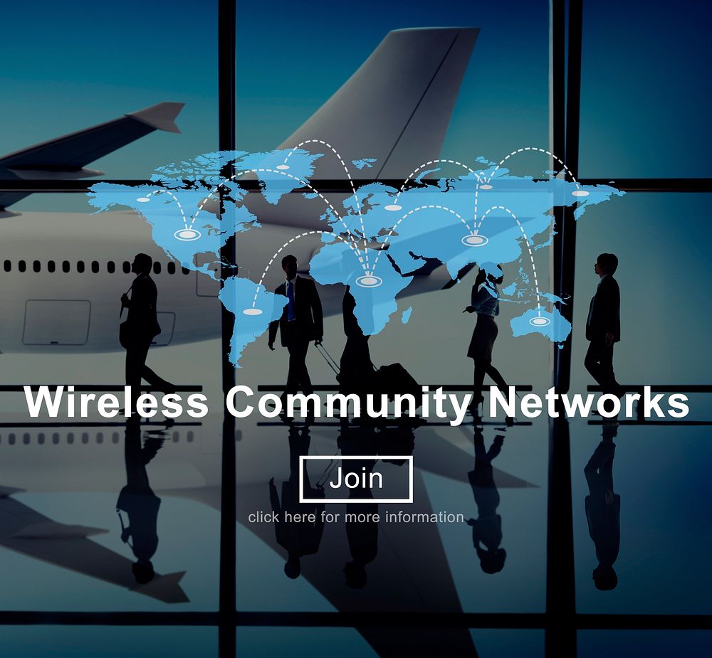 Wireless Community Networks Technology Hotspot Concept