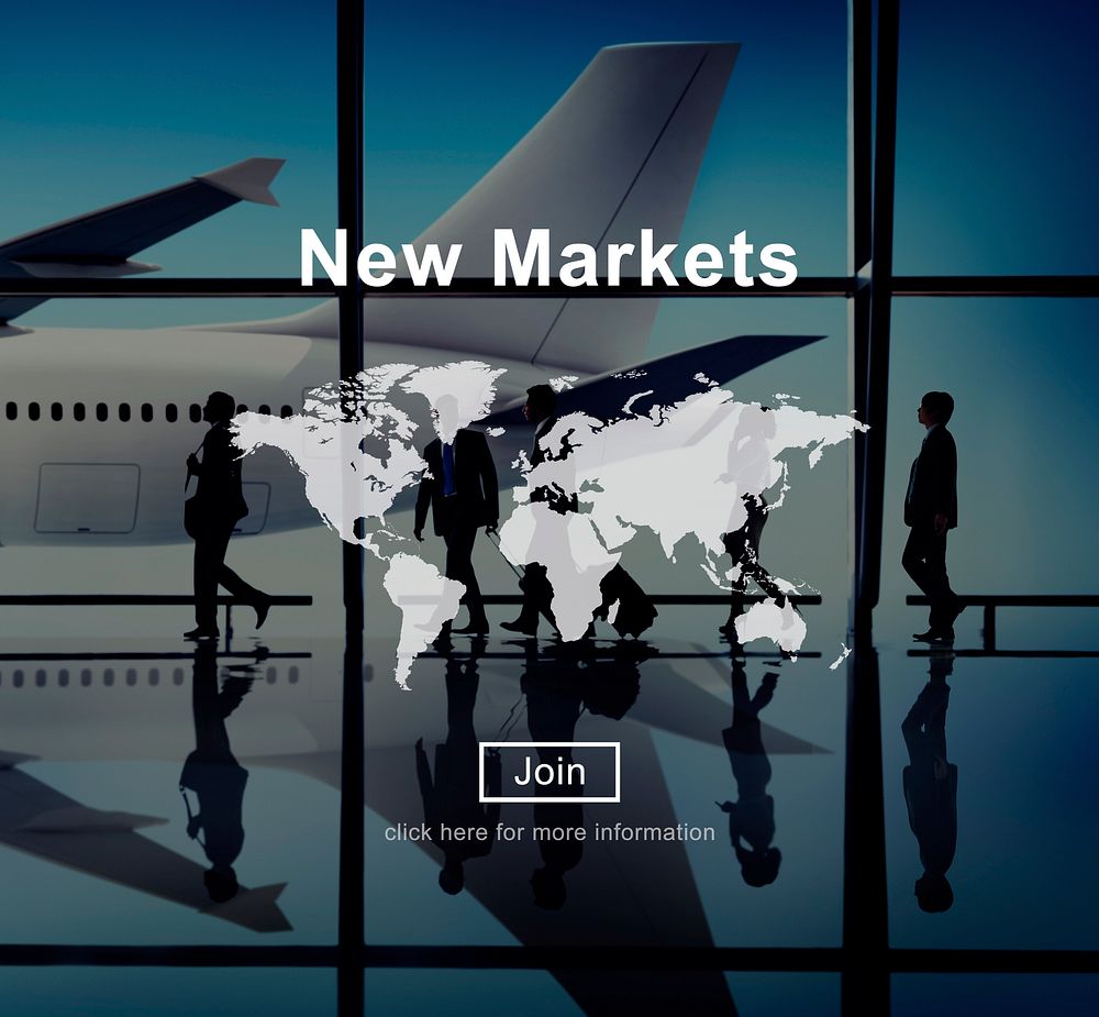 New Markets Commerce Selling Global Business Marketing Concept