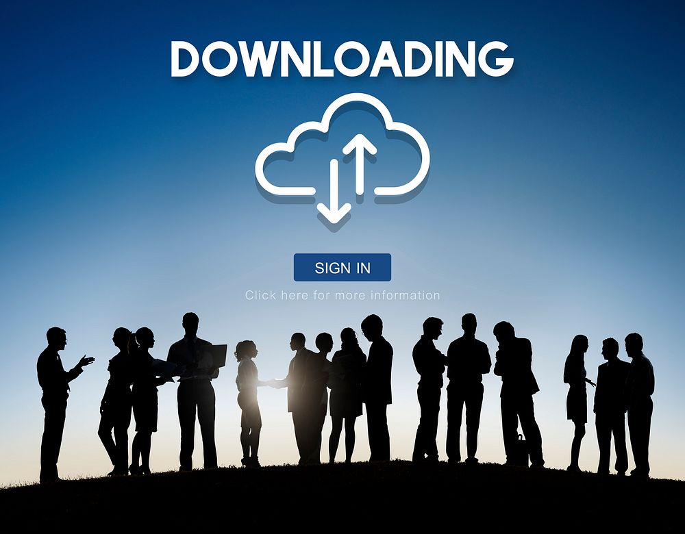 Downloading Technology Online Website Storage Concept
