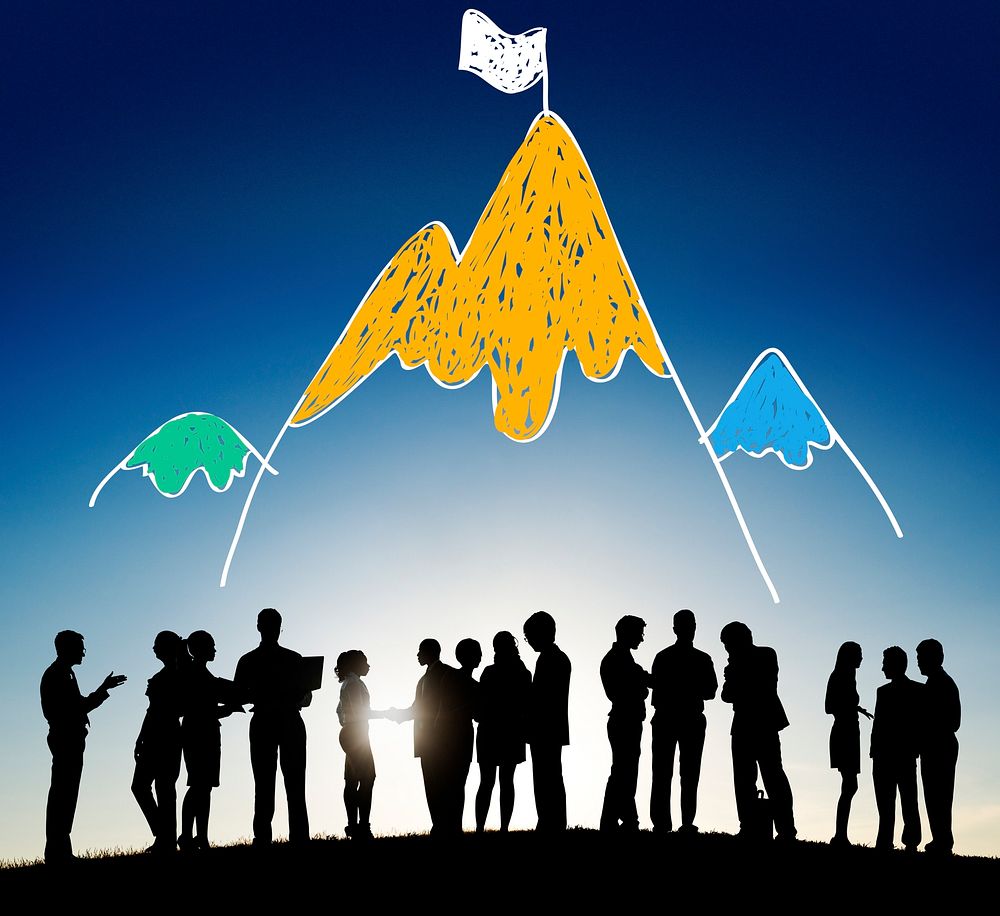 Aim Goal Motivate Strategy Success Mountain Target Concept