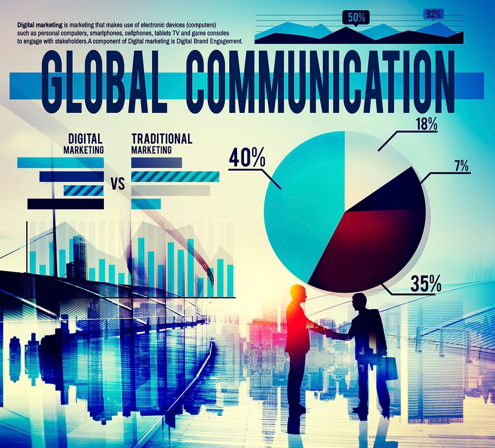Global Communication Global Business Connection Concept