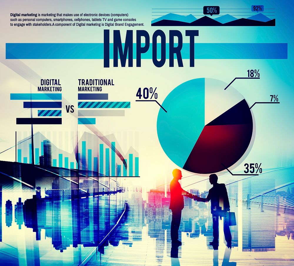 Import Transfer Logistics Marketing Deliver Business Concept