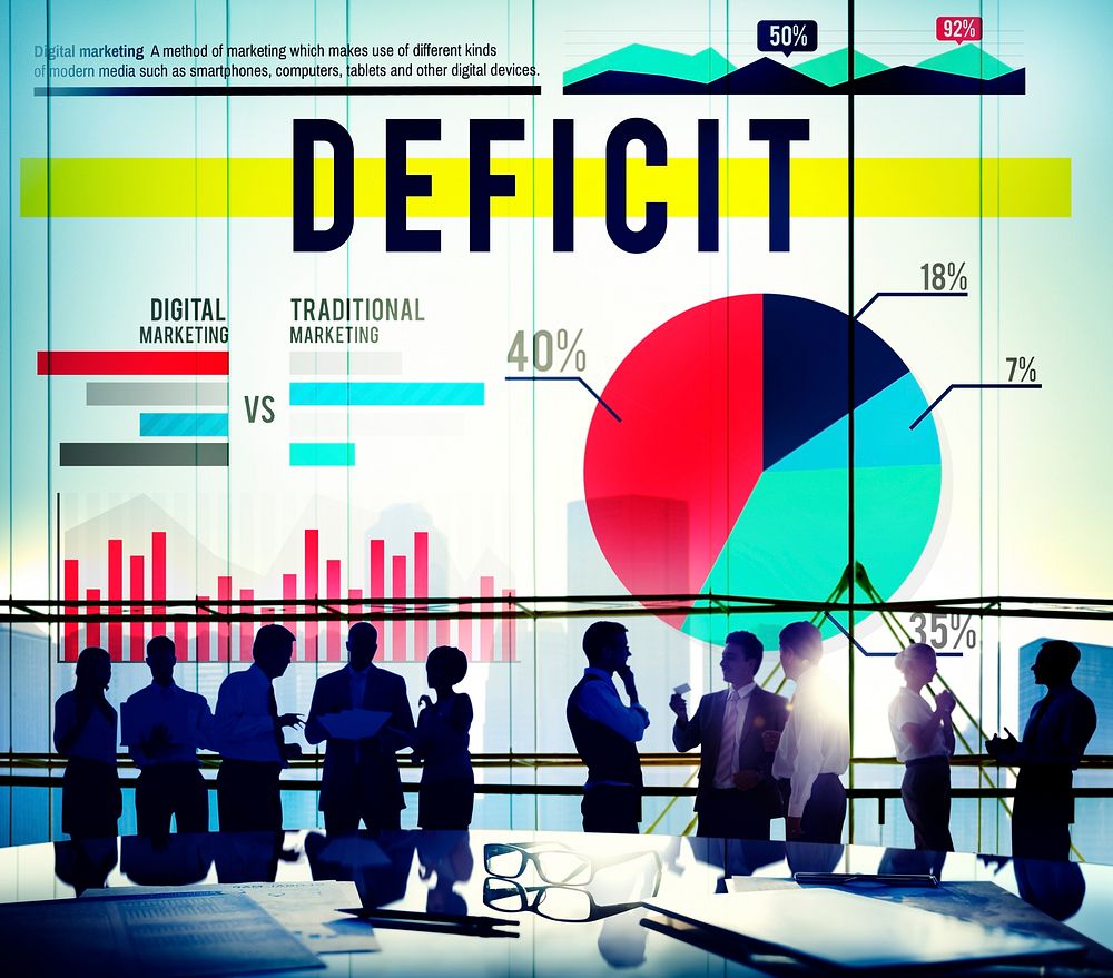 Deficit Problem Crisis Finance Marketing Concept