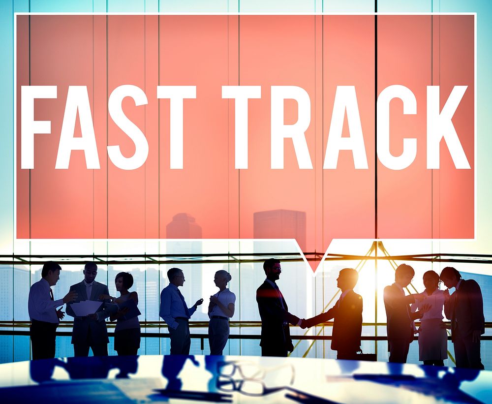 Fast Track Increase Improvement Development Raising Concept