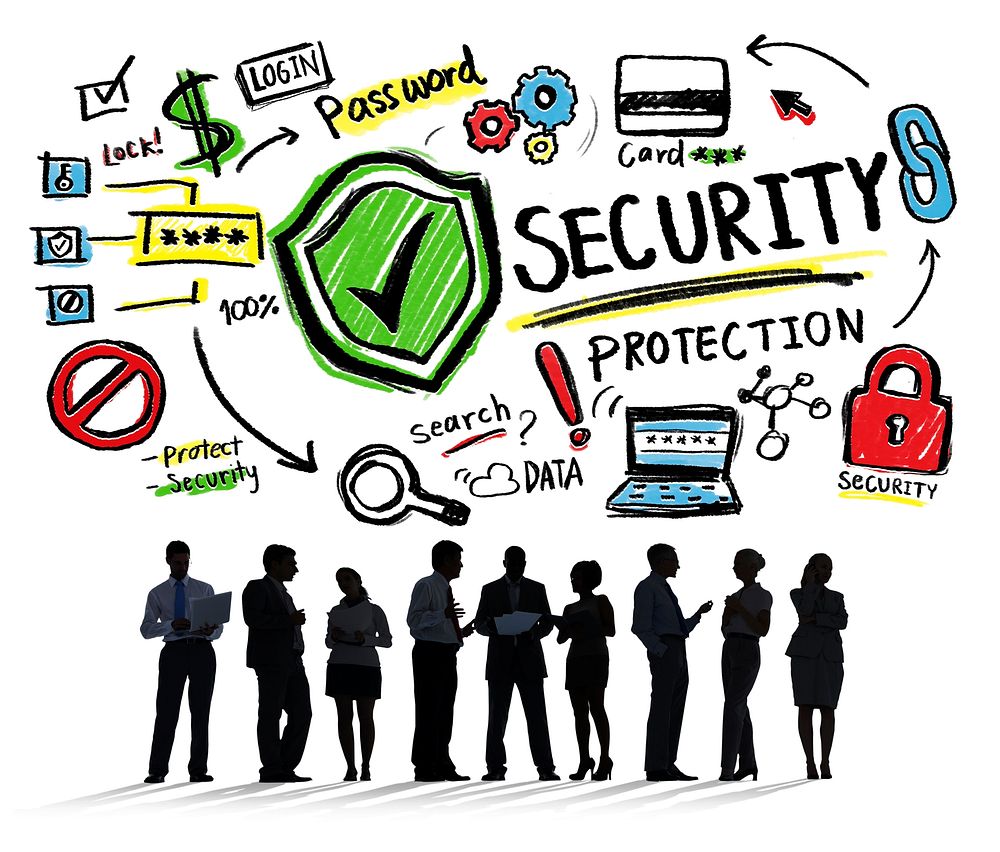Business People Discussion Security Protection Information Concept