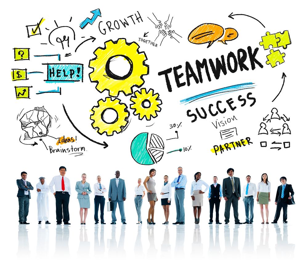 Teamwork Team Together Collaboration Corporate Business People Concept