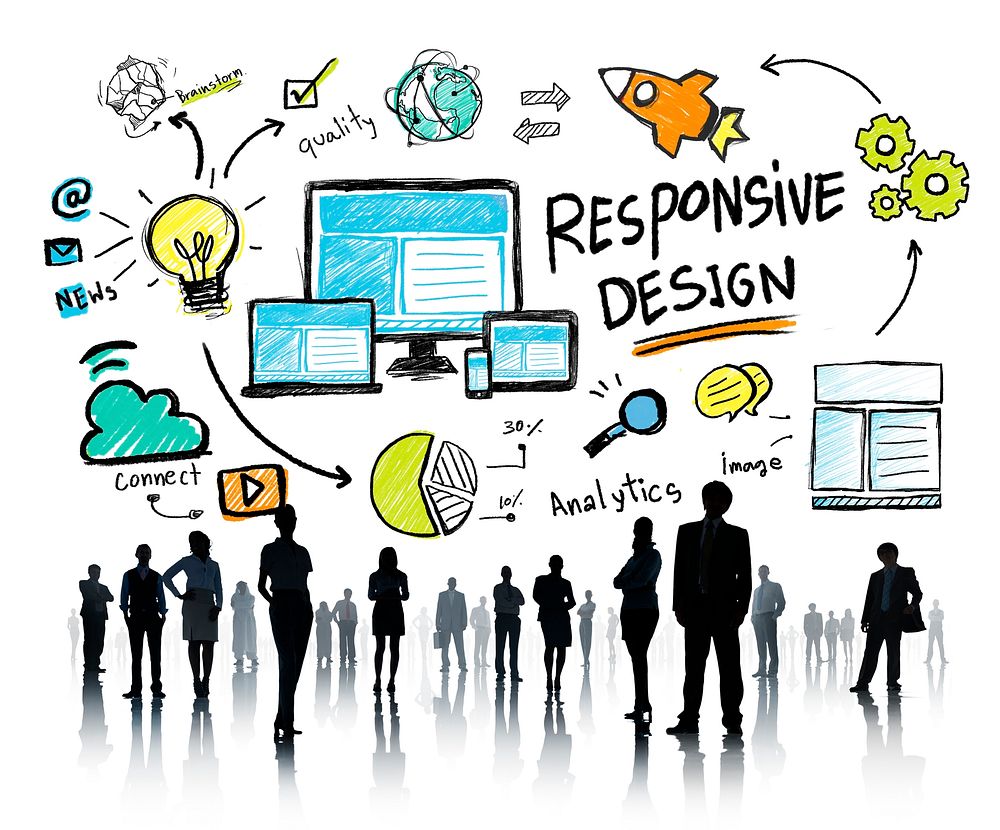 Responsive Design Internet Web Online Business People Concept