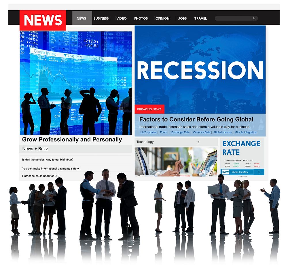 Recession Fail Crisis Crash Depression Frustration Concept