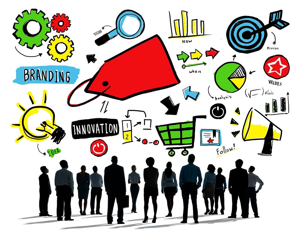 Business People Branding Team Marketing Aspiration Goal Concept