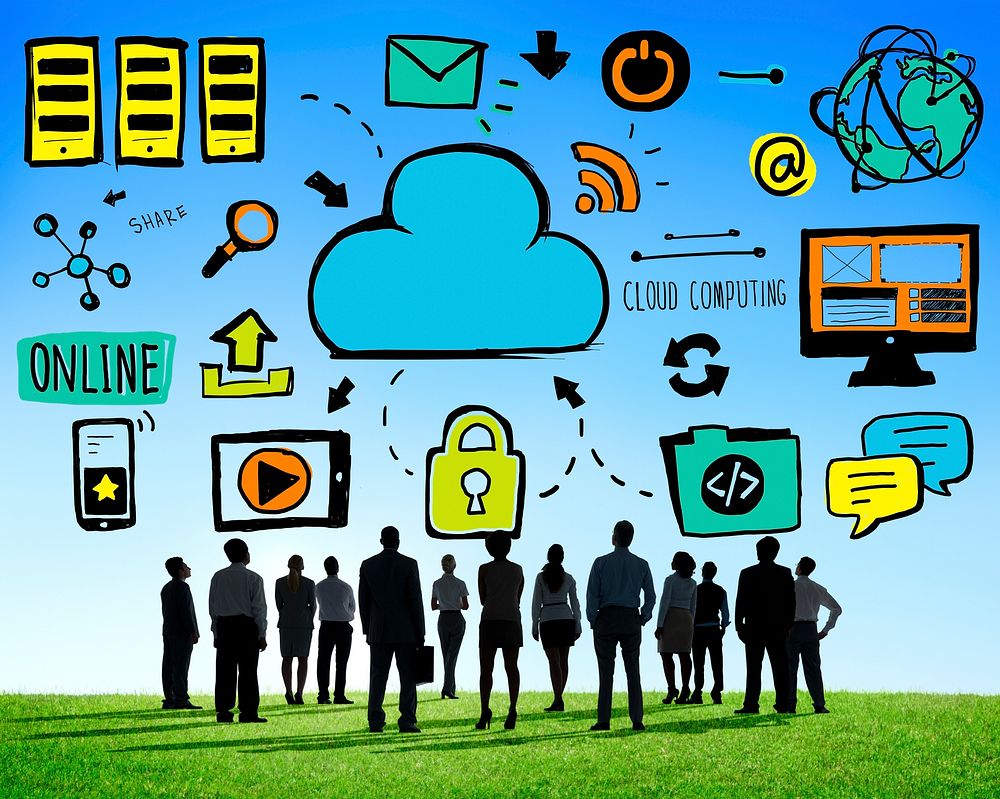 Business People Cloud Computing Aspiration Team Concept