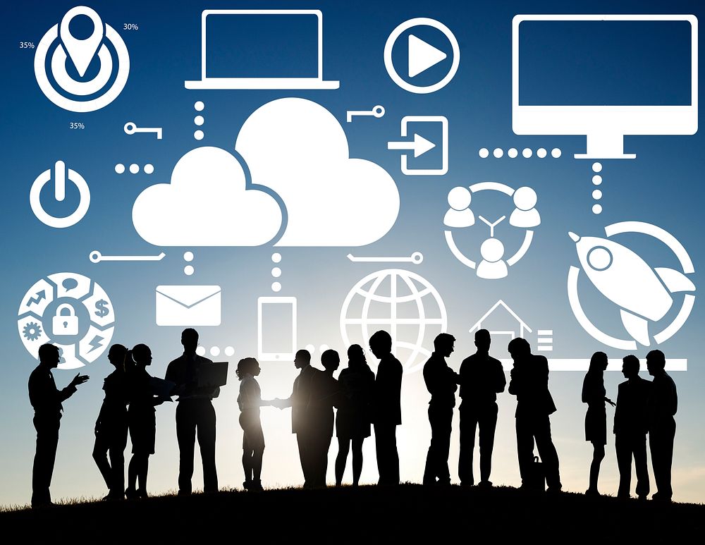 Big Data Sharing Online Global Communication Cloud Concept