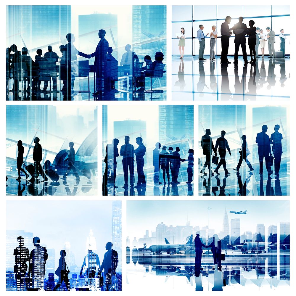 Business People Corporate Office Work Cityscape Concept