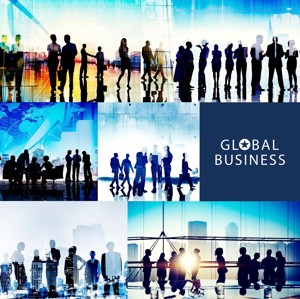 Global Business People Handshake Meeting Communication Concept