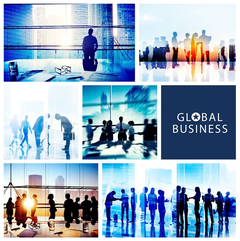 Global Business People Handshake Meeting Communication Concept