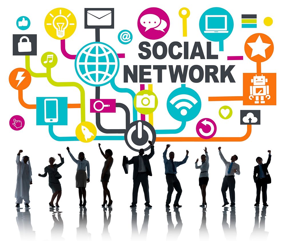 Business People Celebration Connection Communication Social Network Concept