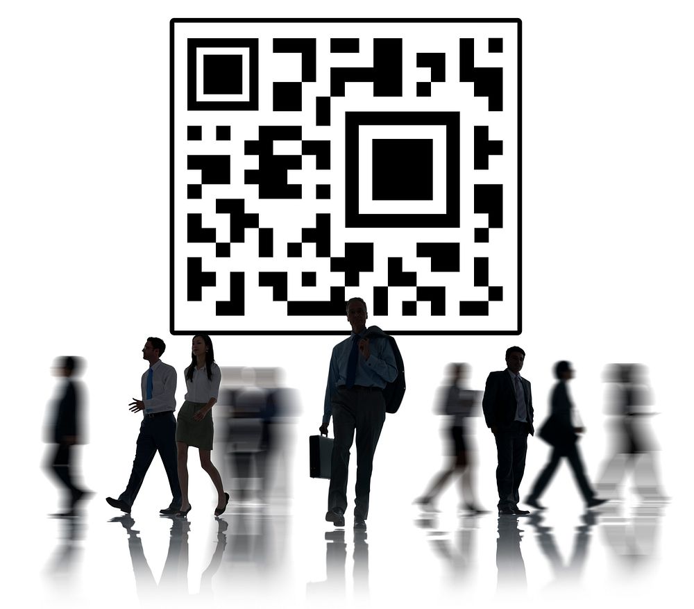 bar code, blurred motion, business, business people