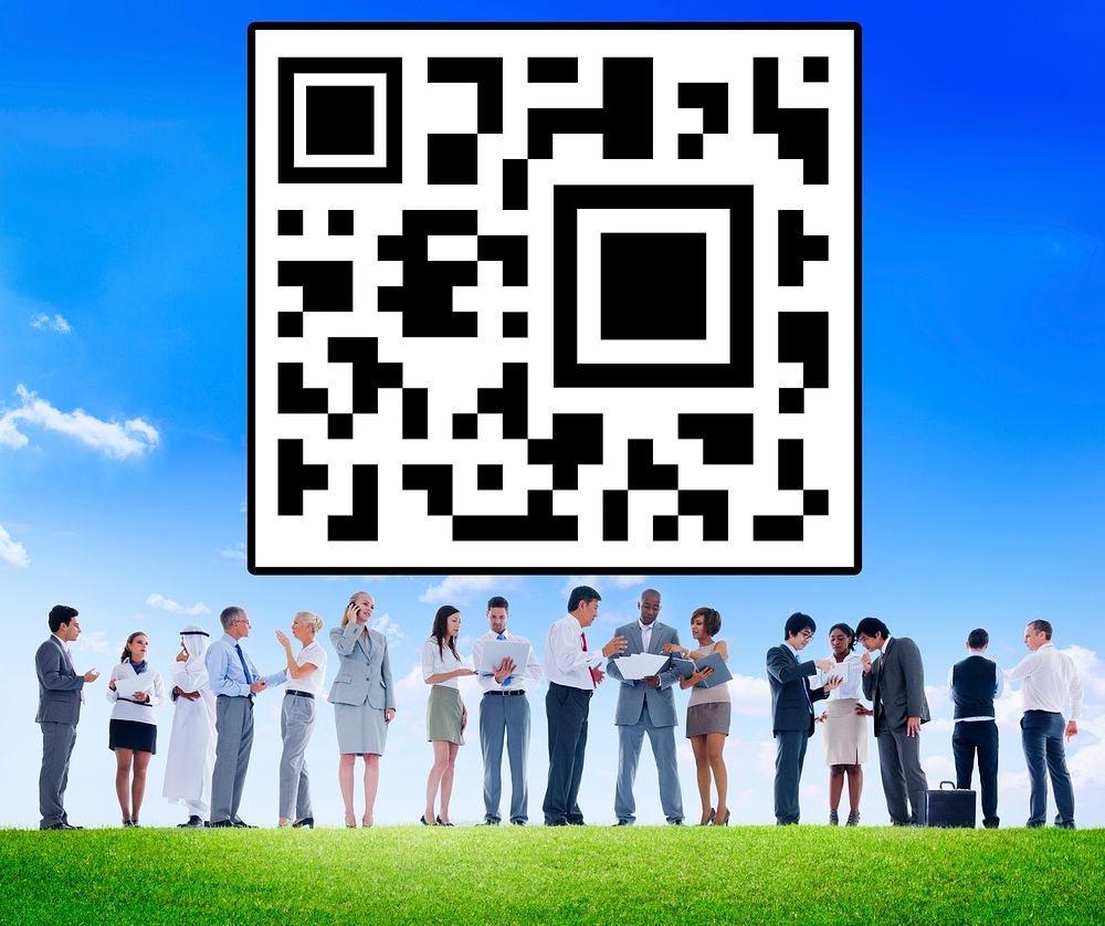 people, technology, qr code, nature