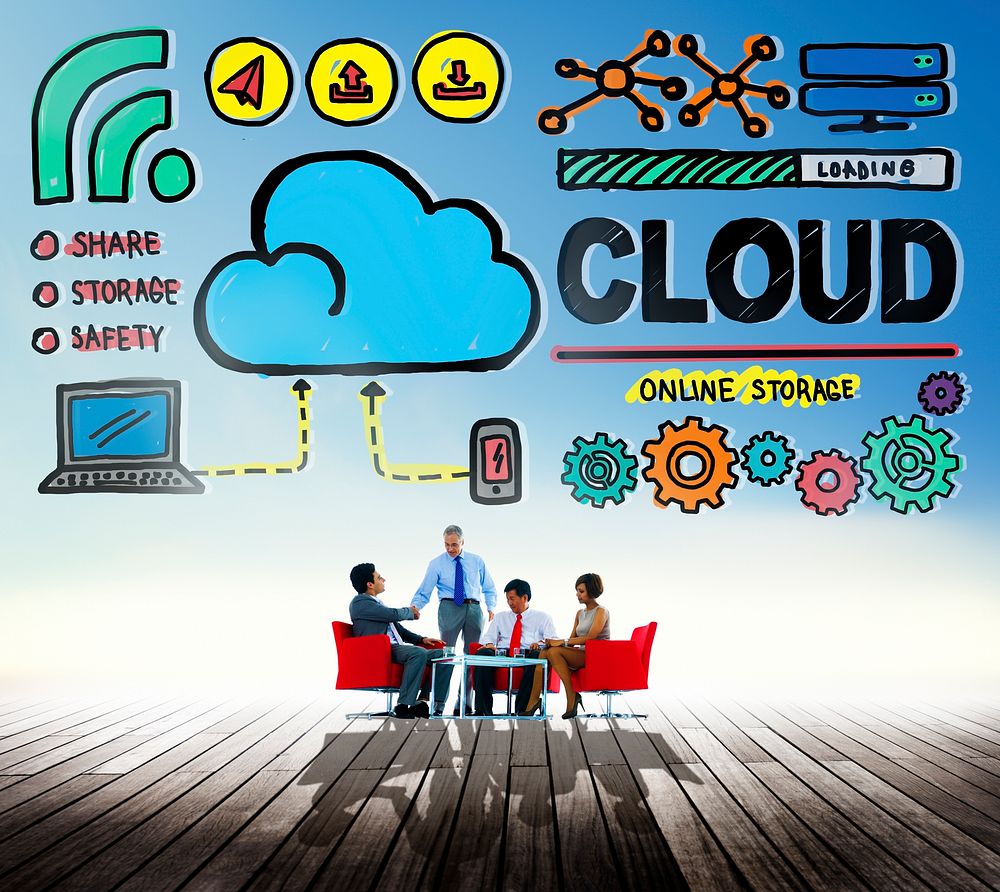 Cloud Computing Network Storage Online Concept