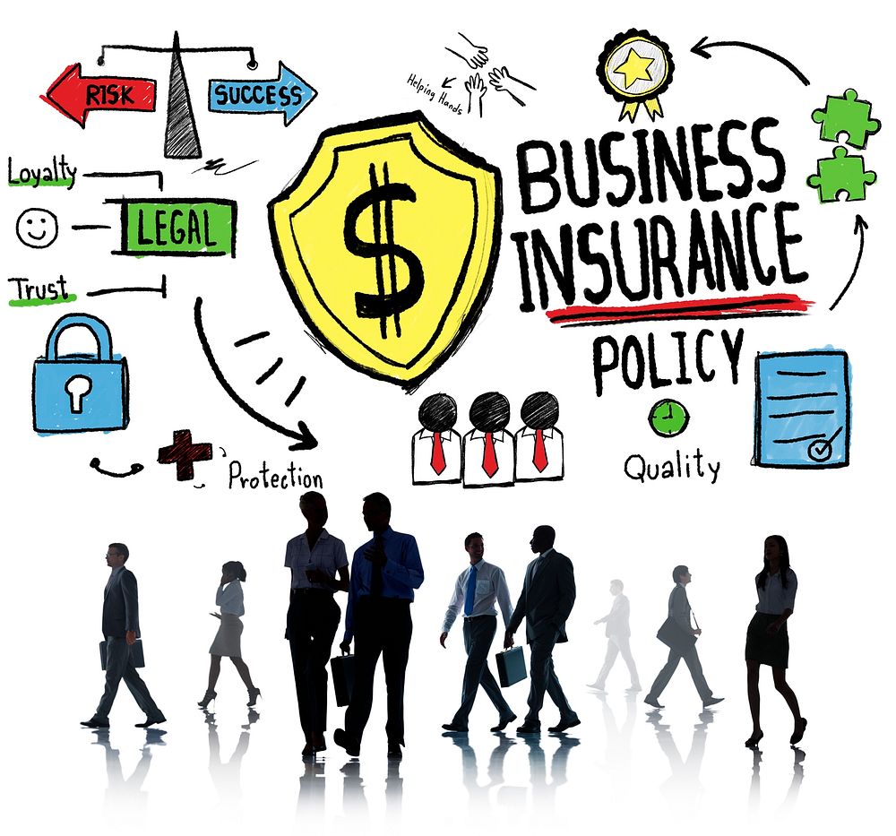 Silhouette People Commuter Safety Risk Business Insurance Concept
