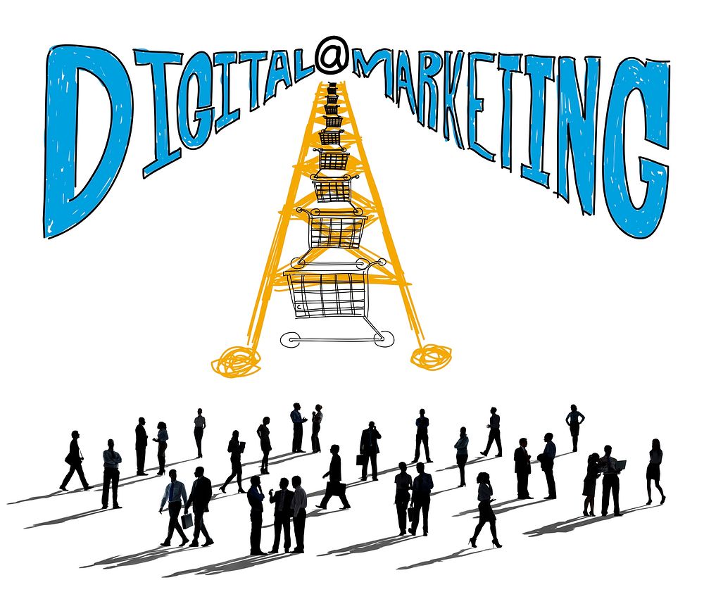 Digital Marketing Online Communication Website Concept