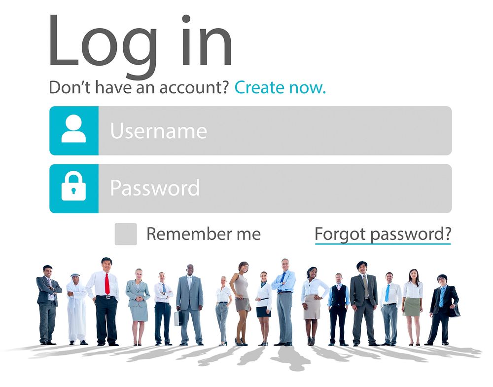 Business People LogIn Security Protection Seminar Concept