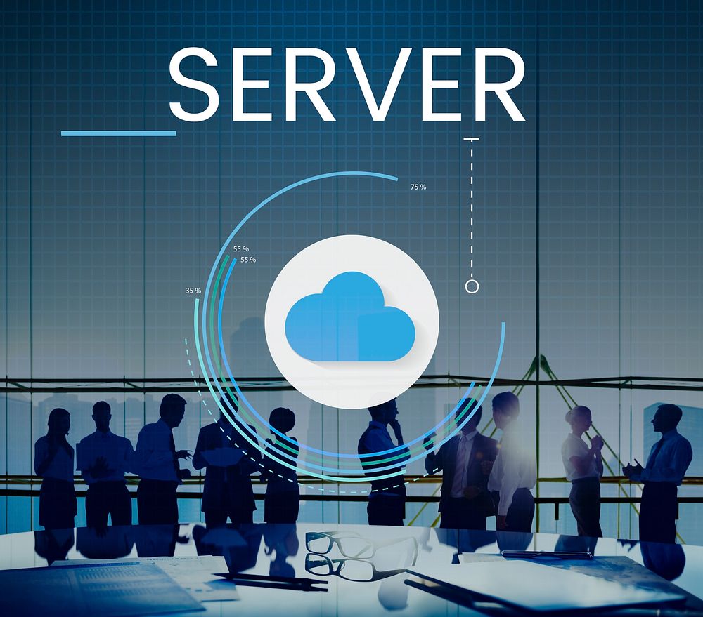 Cloud Network Online Storage Database Server Graphic