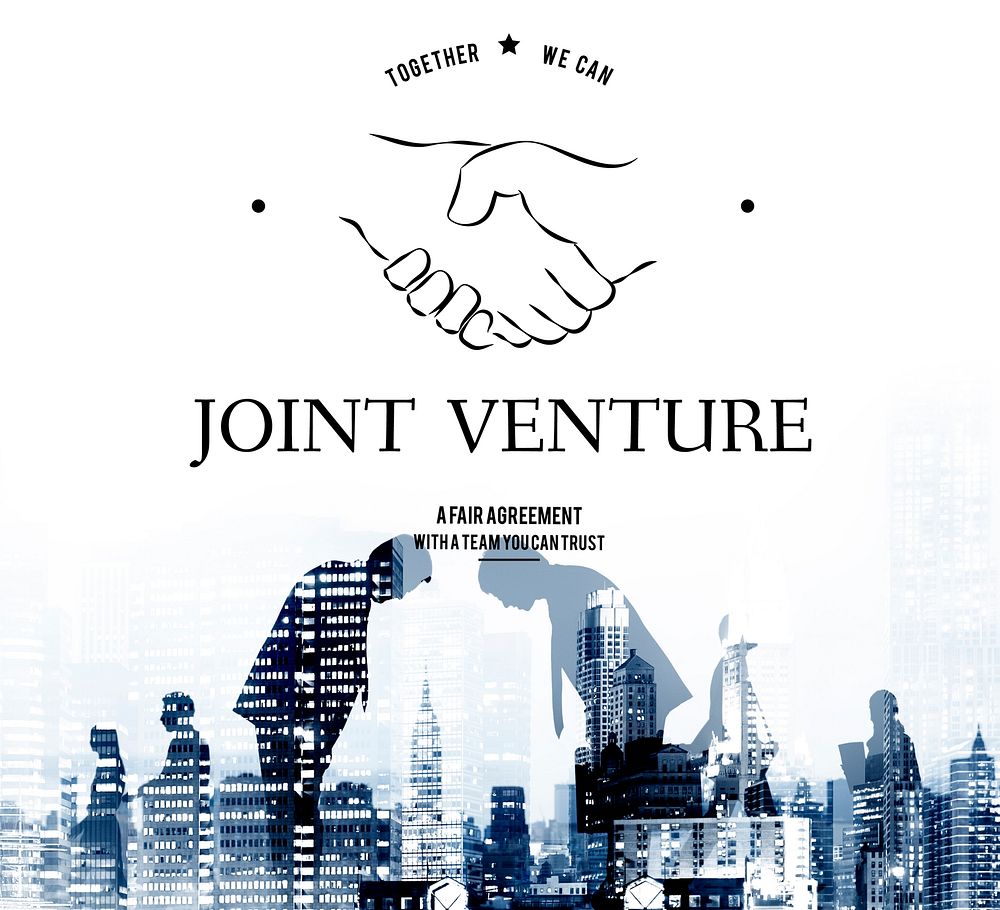 Joint Venture Partnership Teamwork Support Handshake Graphic