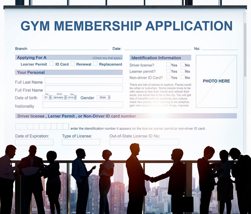 Gym Membership Application Wellness Concept