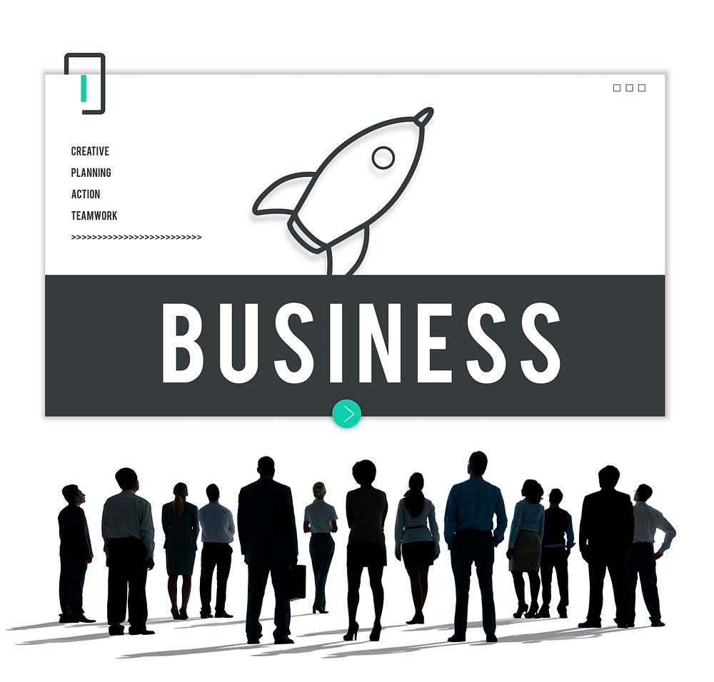 Business Rocket Ship Icon Graphic Concept