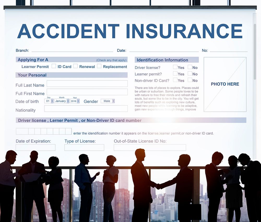 Accident Insurance Application Form Concept