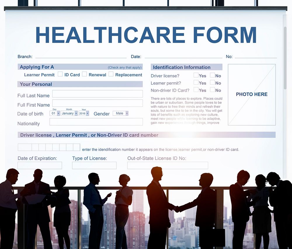 Healthcare Form Medical Application Concept