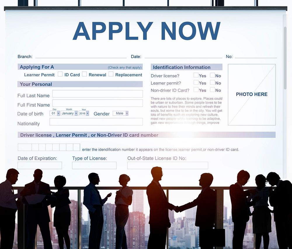 Apply Now Form Information Job Concept