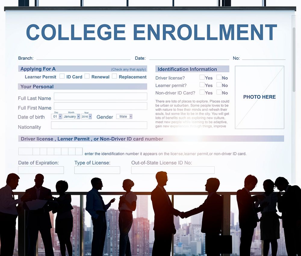 College Enrollment Study Academic Concept