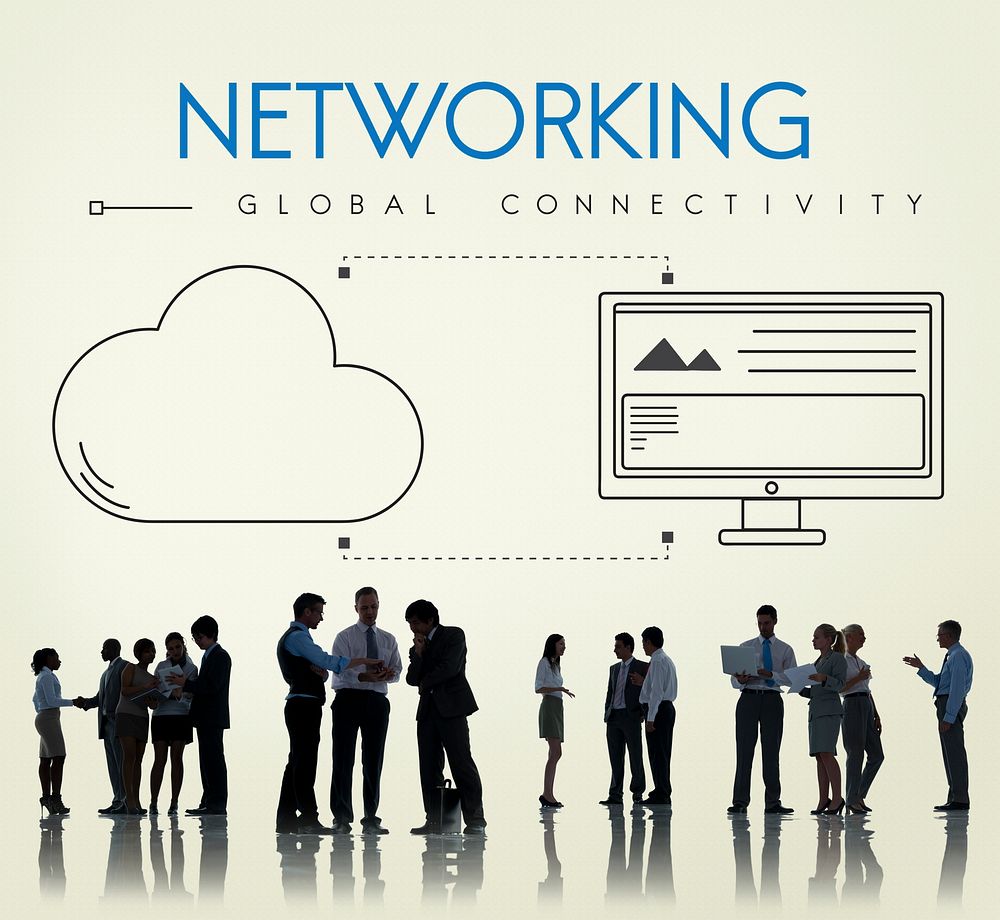 Network Cloud Backup Storage Download Concept