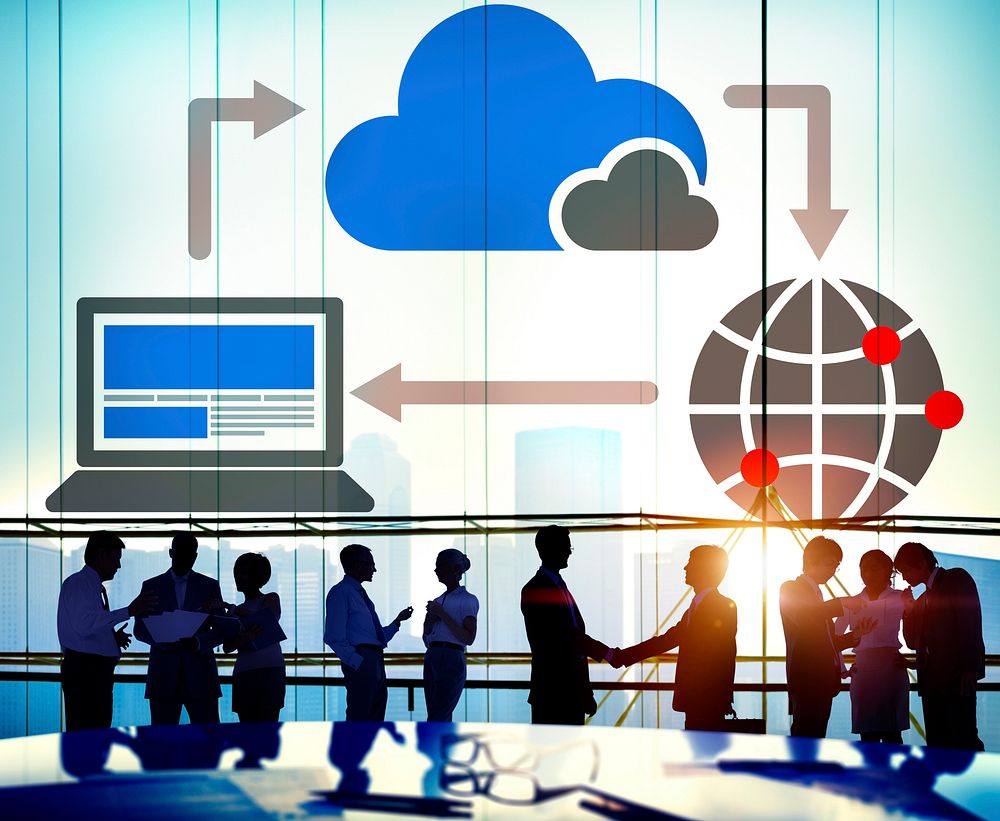 Cloud Computing Data Information Network Concept